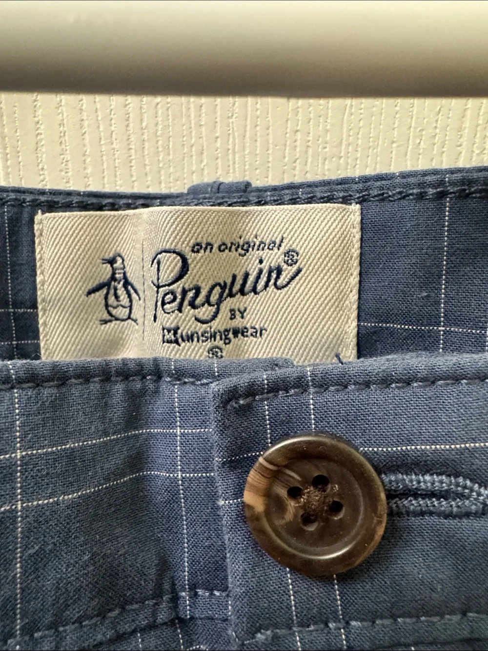 Original Penguin Blue Windowpane Chinos 32x30